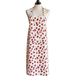 Poppies Apron in Red & Green