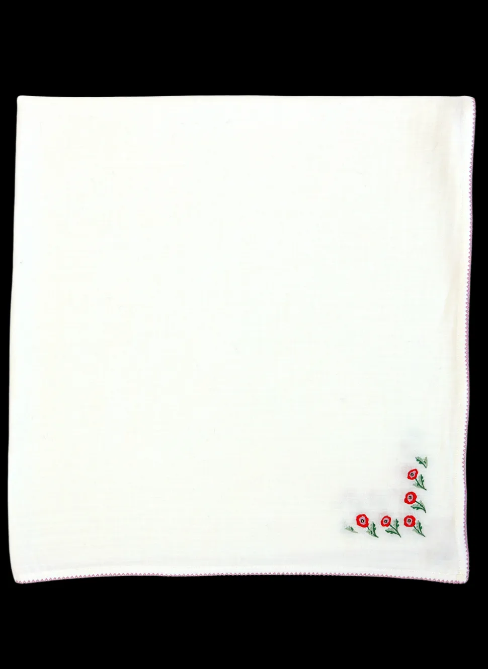 Poppy Embroidered Shawl Blanket