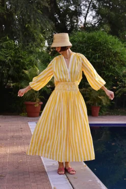 Porto Skirt in Yellow Stripe