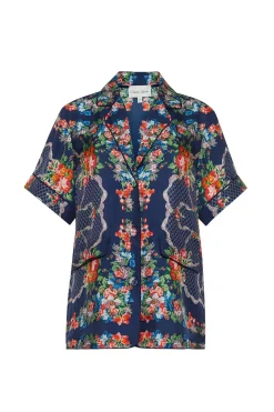 Portofino Top in Gemma Scarf Navy