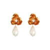 Posey Earrings in Crystal Antique Gold