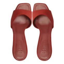 Posseni Suede Sandal in Red Brown