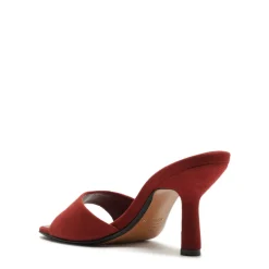 Posseni Suede Sandal in Red Brown