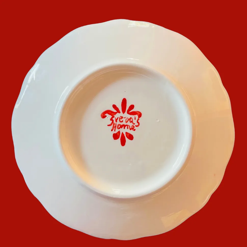 Pour Toi, J'irais Décrocher La Lune Scalloped Plate, Set of 6