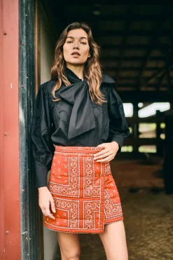 Powell Skirt in Aces Wild Red