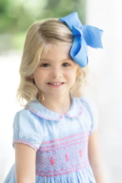 Princess Charlotte Heirloom Blue Smocked Dress