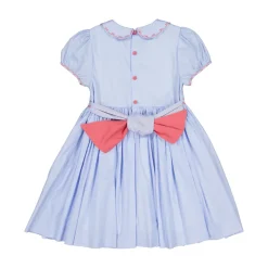 Princess Charlotte Heirloom Blue Smocked Dress