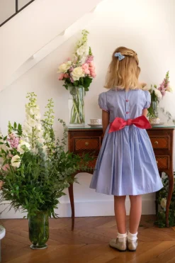 Princess Charlotte Heirloom Blue Smocked Dress