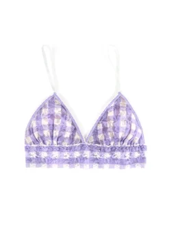Printed Signature Lace Padded Triangle Bralette