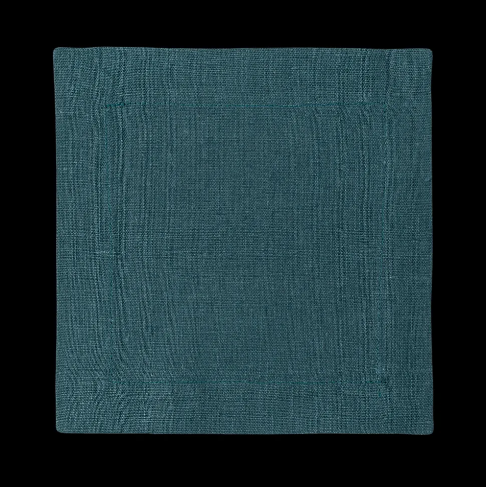 Prism Peacock Cocktail Napkin in Linen