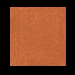 Prism Tangerine Cocktail Napkin in Linen