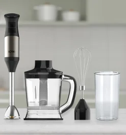 Professional Stainless-Steel 1000W Hand Blender With Accessories Kit