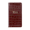 Professional Wine Reference in Brown Crocodile Embossed Leather