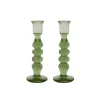 Provence 7" Candlestick, Set of 2 in Basil
