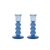 Provence 5" Candlestick, Set of 2 in Chambray