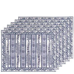 Provence Avignon Mats in Blue & Marine, Set of 6