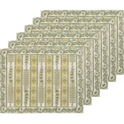 Provence Avignon Mats in Pistache, Set of 6