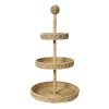 Provence Rattan 3-Tier Shelving Unit in Whitewash