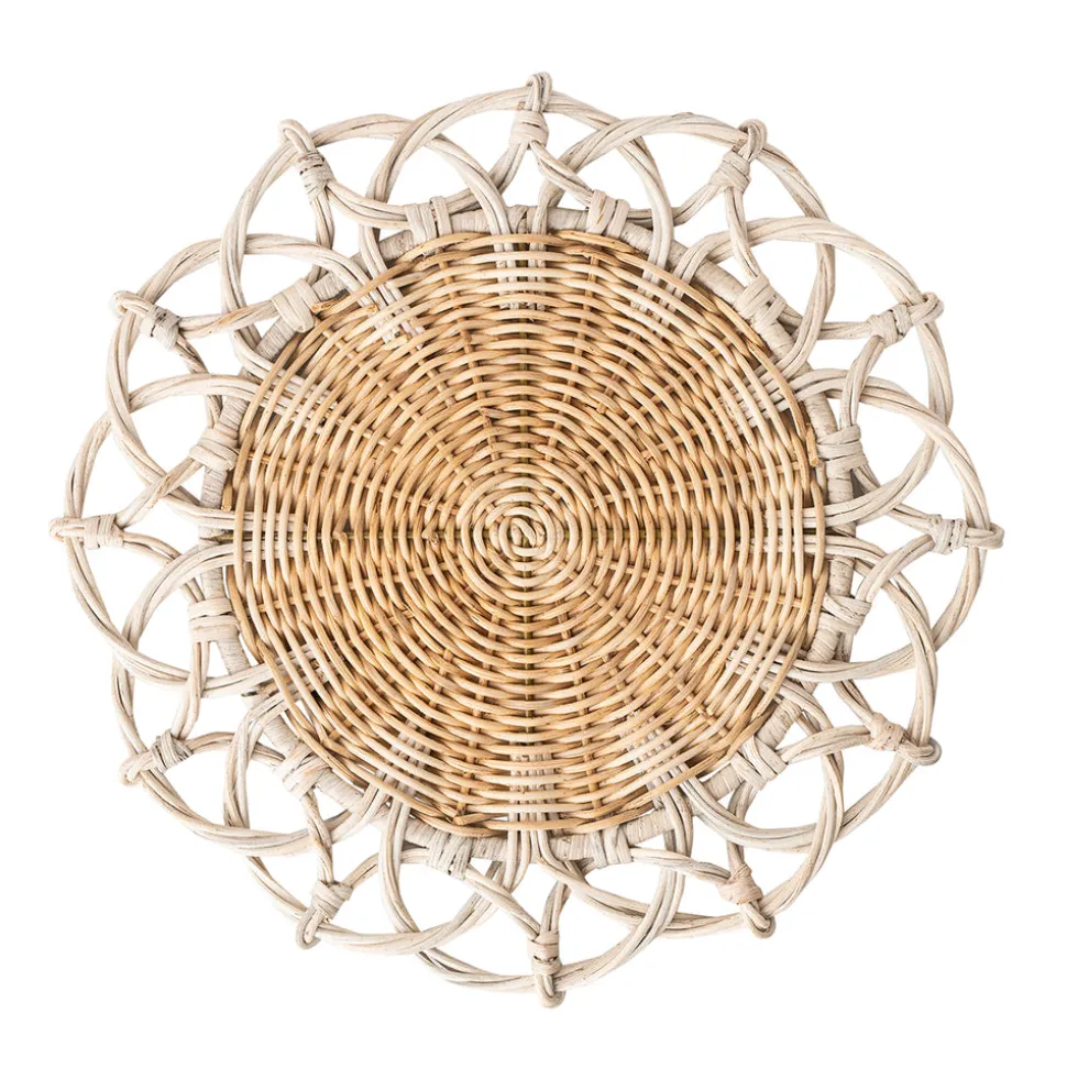 Provence Rattan Whitewash Placemat