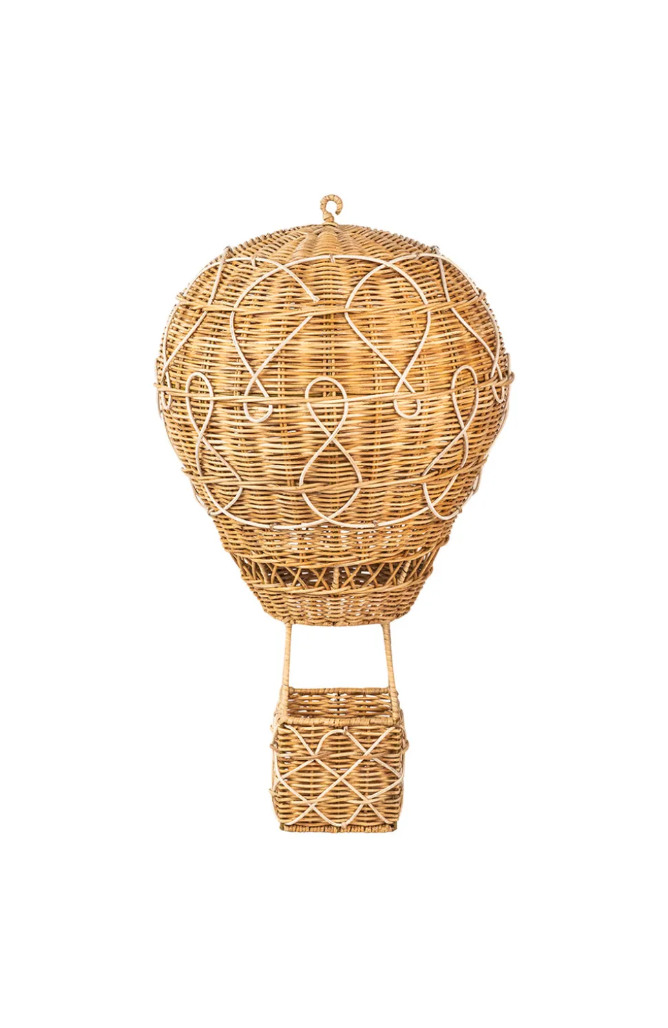 Provence Rattan Whitewash Large Hot Air Balloon