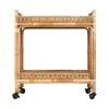 Provence Rattan Whitewash Bar Cart