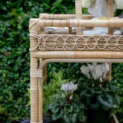 Provence Rattan Whitewash Bar Cart