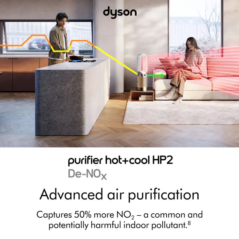 Purifier Hot + Cool De-Nox HP2 in White & Gold