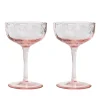 Puro Cocktail Coupe, Set of 2 in Blush