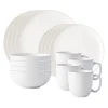 Puro Coupe 16-Piece Place Setting in Whitewash