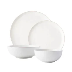 Puro Coupe 4-Piece Place Setting in Whitewash