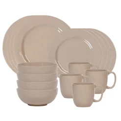 Puro 16-Piece Place Setting in Taupe