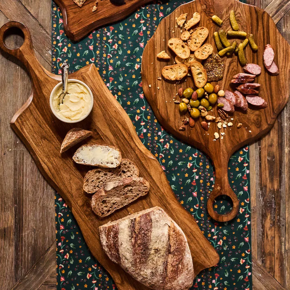 Puro Round Serving Board in Teak