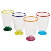 Quilted Glasses in Quilted Multicolor, Set of 4