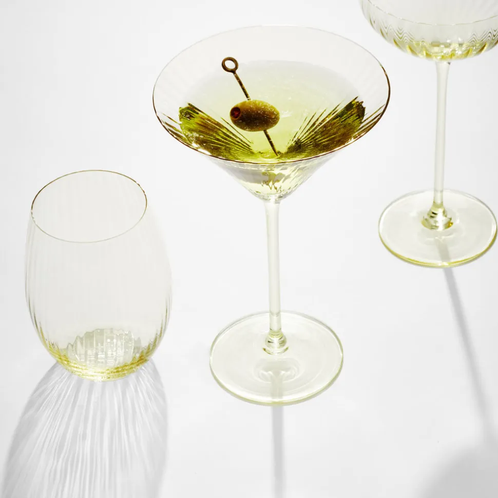 Quinn Optic Tumblers Citrine, Set of 2