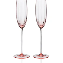 Quinn Rose Champagne Flute Glasses, Set of 2