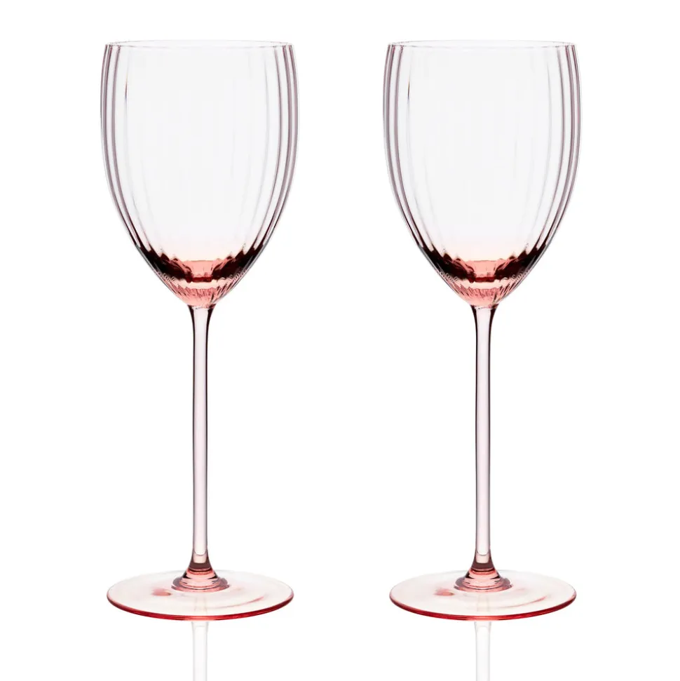 Quinn Rose White Wine Glasses, Set of 2