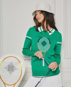 Racquet Sweater in Green