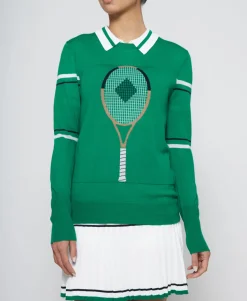 Racquet Sweater in Green