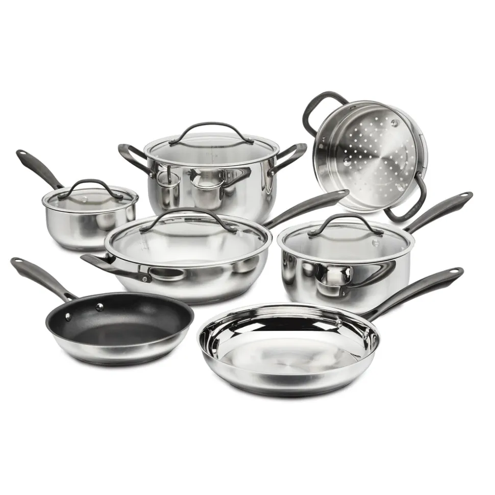 Radiant Pro Stainless with Brushed Titanium Finish 11-Piece Set in Stainless Steel