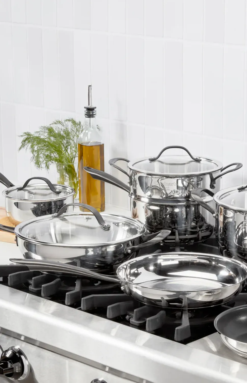 Radiant Pro Stainless with Brushed Titanium Finish 11-Piece Set in Stainless Steel