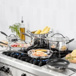 Radiant Pro Stainless with Brushed Titanium Finish 11-Piece Set in Stainless Steel