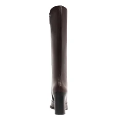 Raffaela Up Leather Boot in Dark Chocolate