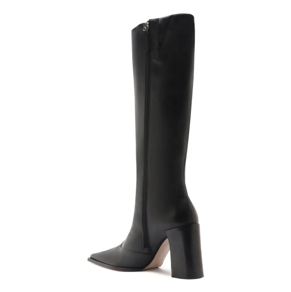 Raffaela Up Leather Boot in Black