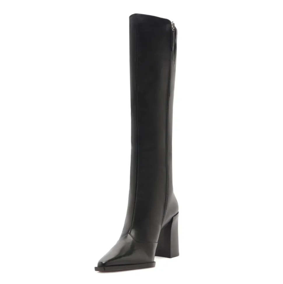 Raffaela Up Leather Boot in Black