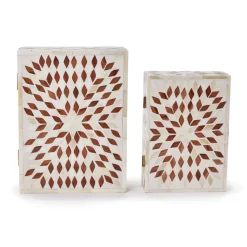 Raffles Hinged Covered Box, Set of 2