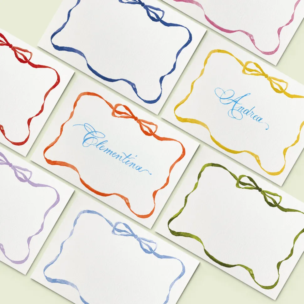 Rainbow Ribbon Place Cards, Set of 25