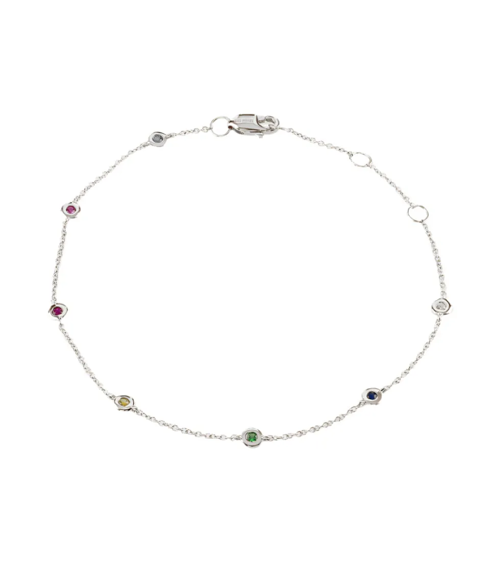 Rainbow Sapphire Skittle Bracelet