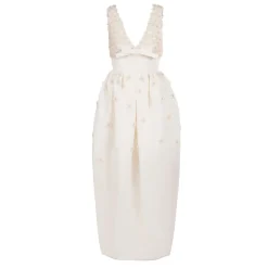 Rainey Dress with Floral Appliqué
