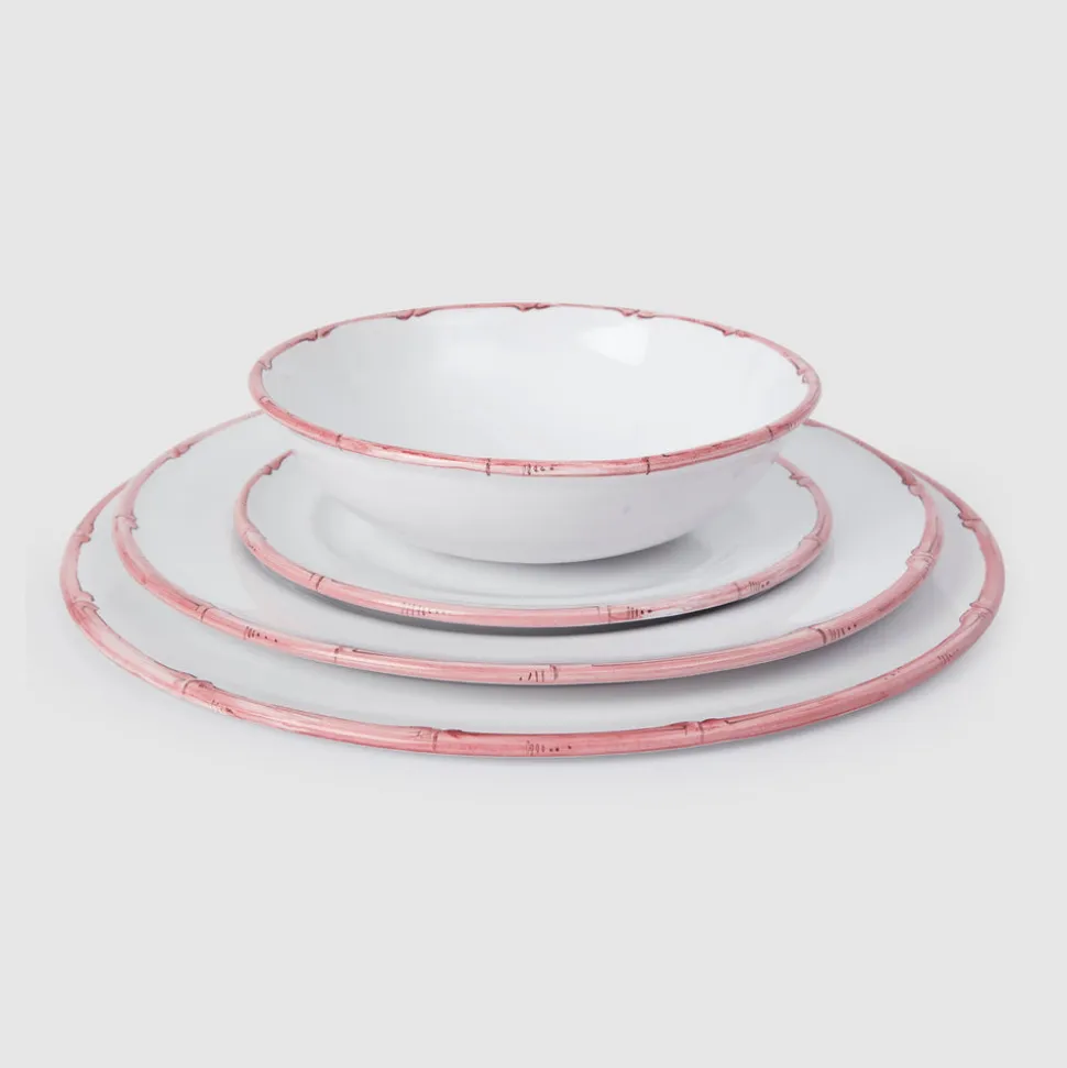 Ramatuelle Bamboo Dinner Plate in Rose