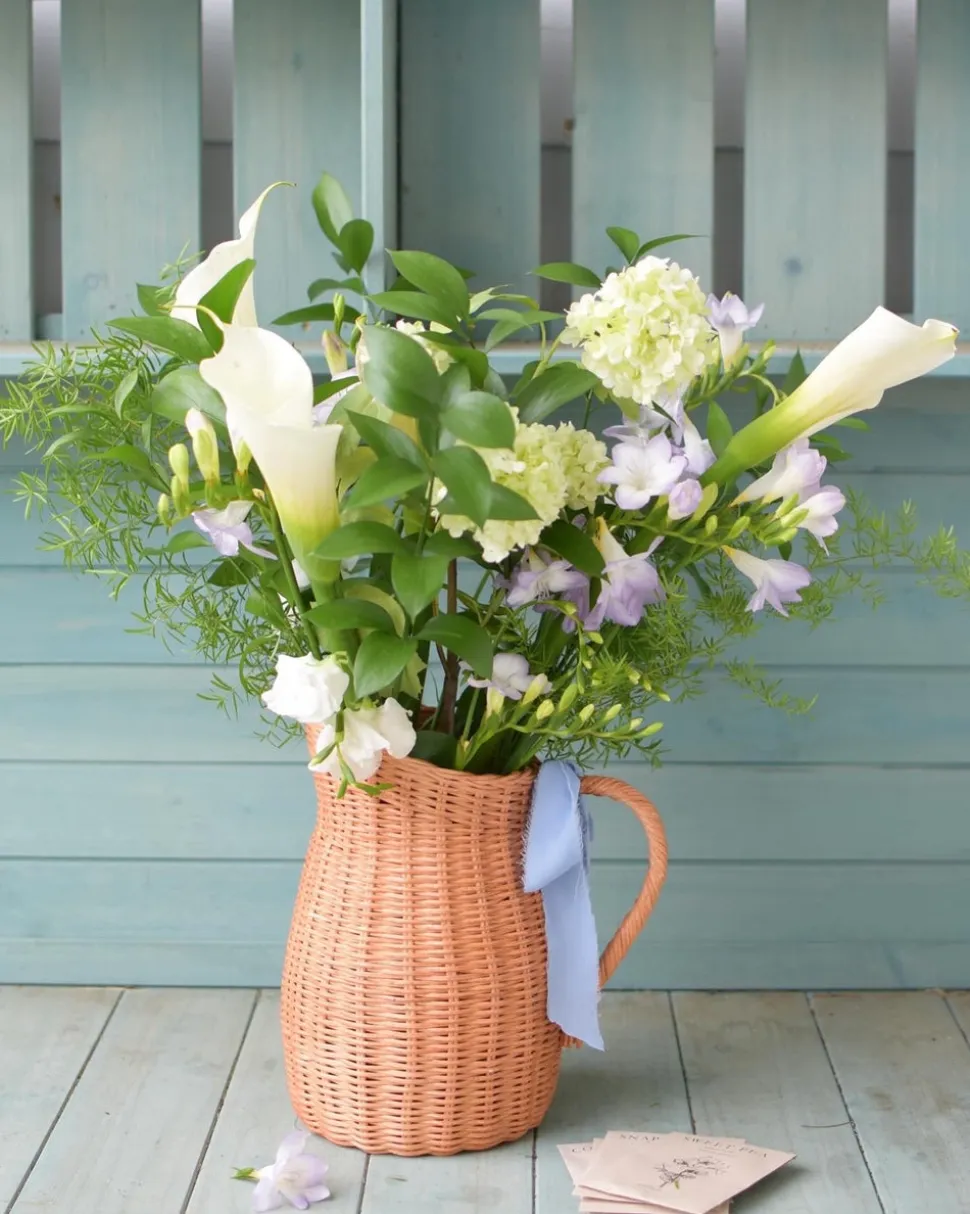 Rattan Flower Pitcher